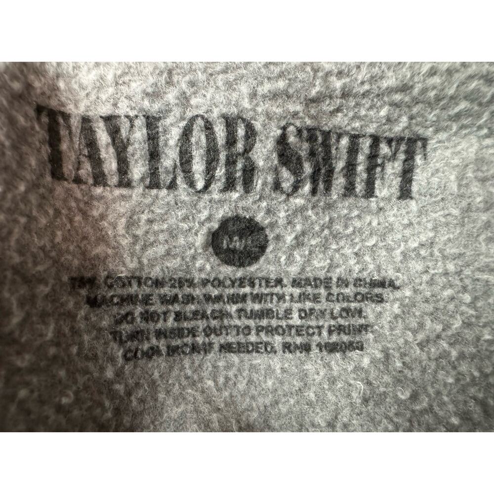 Official Taylor Swift Reputation Hoodie M/L Oversized Heavyweight Gray Black - Picture 7 of 10